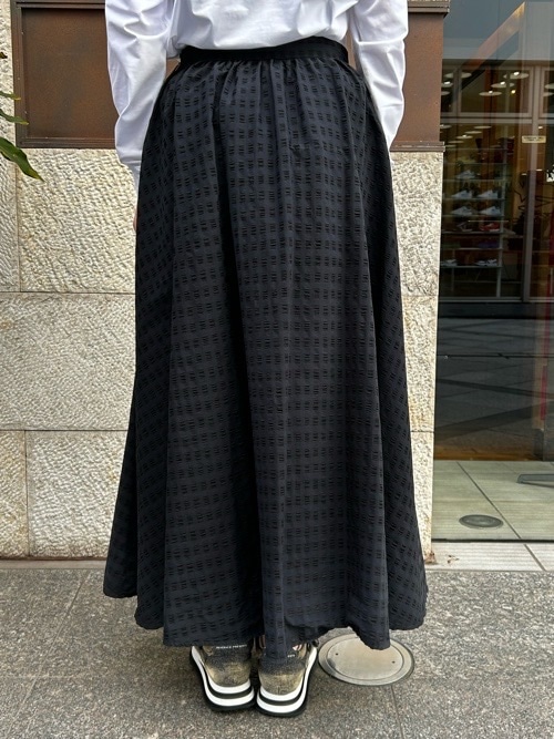 MSGM エムエスジーエム 綿 フレアスカート BLACK/KHAKI