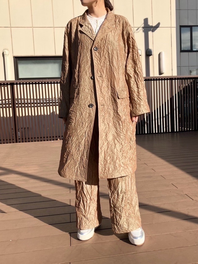 MAISON MAVERICK PRESENTS　しわ加工 チェスターコート  BEIGE / BLACK   MM5090  メゾン マヴェリック プレゼンツ