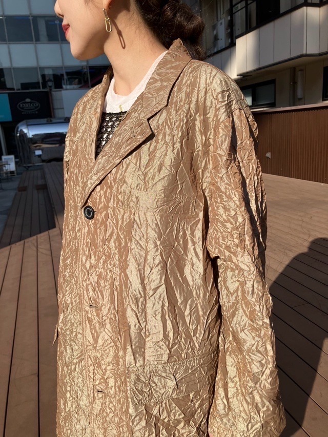 MAISON MAVERICK PRESENTS　しわ加工 チェスターコート  BEIGE / BLACK   MM5090  メゾン マヴェリック プレゼンツ