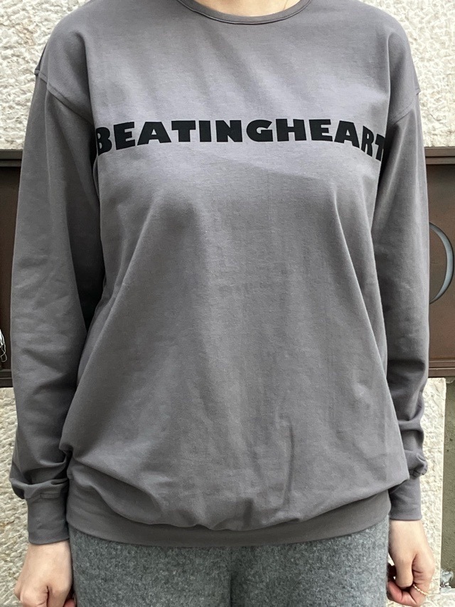 BEATINGHEART BT206L2 ロゴ ロングスリーブ Tシャツ WHITE (N0) / GRAY (N2) ビーティングハート