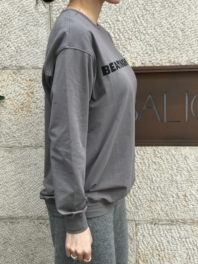 BEATINGHEART BT206L2 ロゴ ロングスリーブ Tシャツ WHITE (N0) / GRAY (N2) ビーティングハート