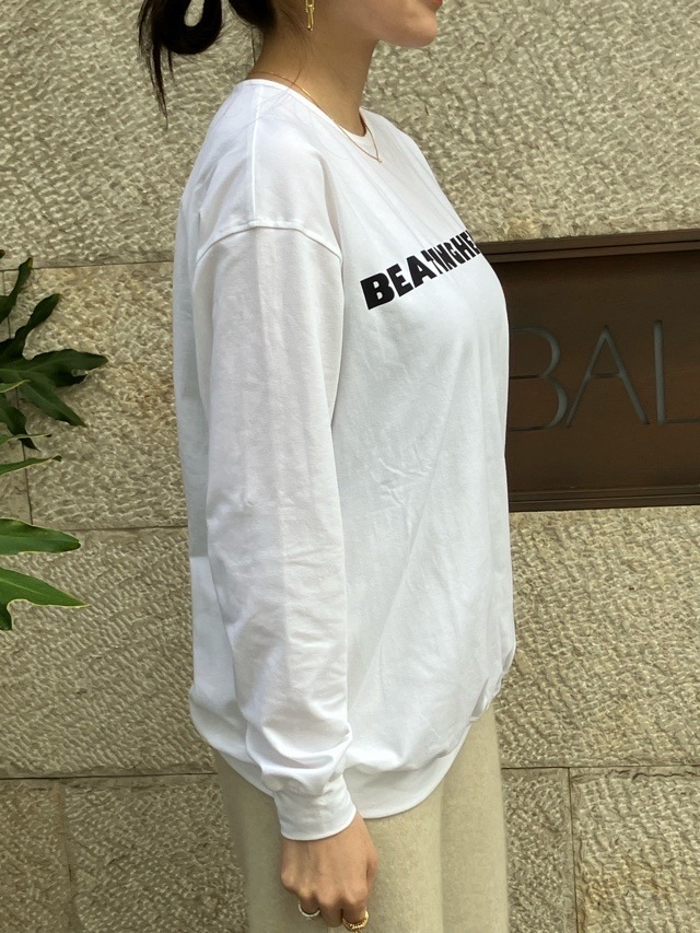 BEATINGHEART BT206L2 ロゴ ロングスリーブ Tシャツ WHITE (N0) / GRAY (N2) ビーティングハート