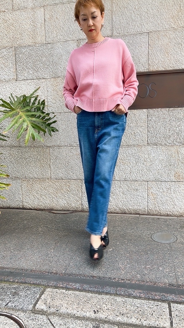 woadblue ウォ-ドブルー WB26108 SALUU STRAIGHT ANKLE サルエルアンクルデニムパンツ MID BLUE ミッドブルー