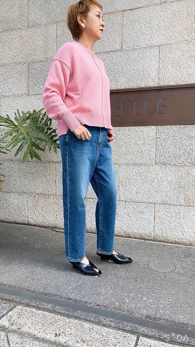 woadblue ウォ-ドブルー WB26108 SALUU STRAIGHT ANKLE サルエルアンクルデニムパンツ MID BLUE ミッドブルー