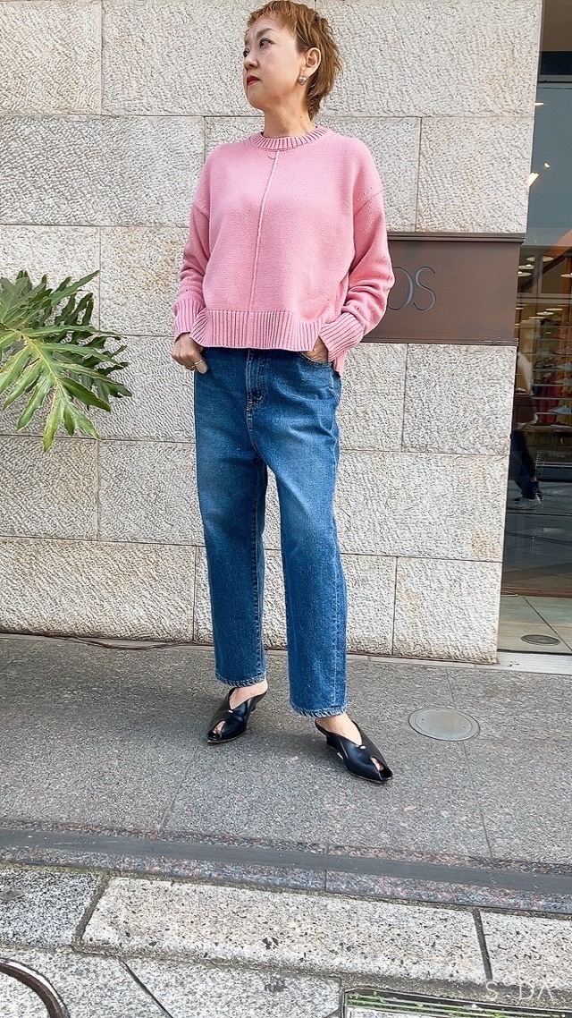 woadblue ウォ-ドブルー WB26108 SALUU STRAIGHT ANKLE サルエルアンクルデニムパンツ MID BLUE ミッドブルー