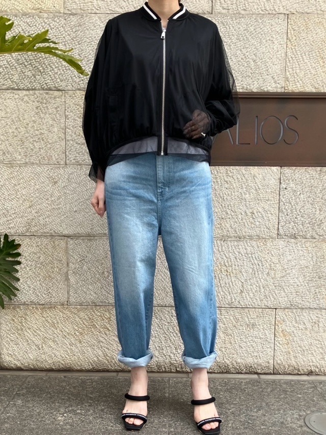 MAISON MAVERICK PRESENTS シアー重ね衿ライン入りブルゾン WHITE/NAVY/BLACK MM5097 メゾン マヴェリック プレゼンツ