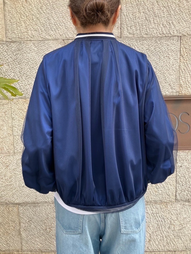 MAISON MAVERICK PRESENTS シアー重ね衿ライン入りブルゾン WHITE/NAVY/BLACK MM5097 メゾン マヴェリック プレゼンツ