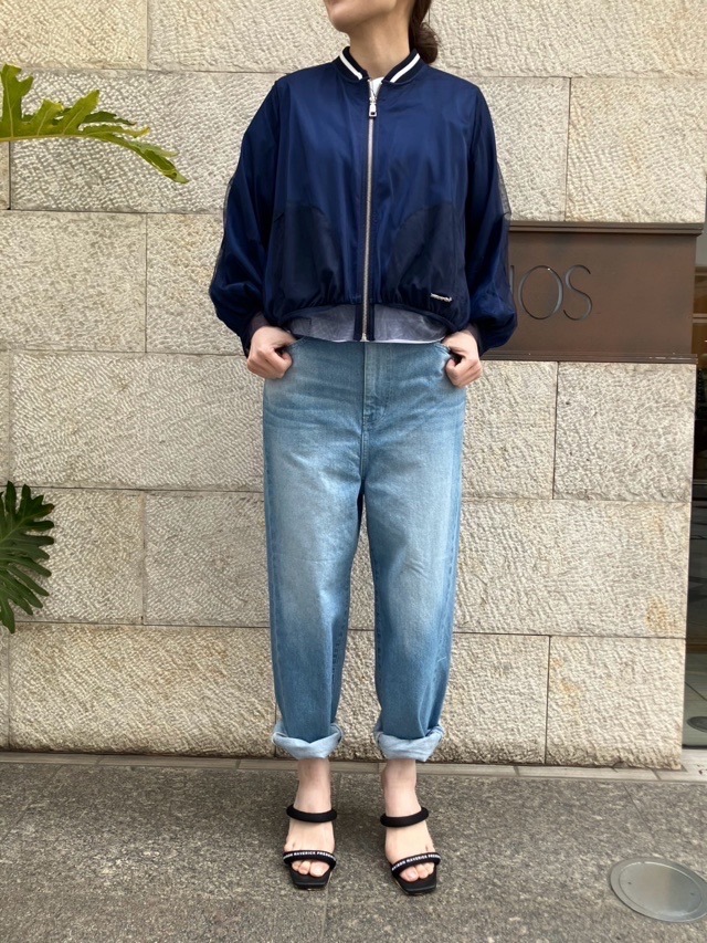 MAISON MAVERICK PRESENTS シアー重ね衿ライン入りブルゾン WHITE/NAVY/BLACK MM5097 メゾン マヴェリック プレゼンツ