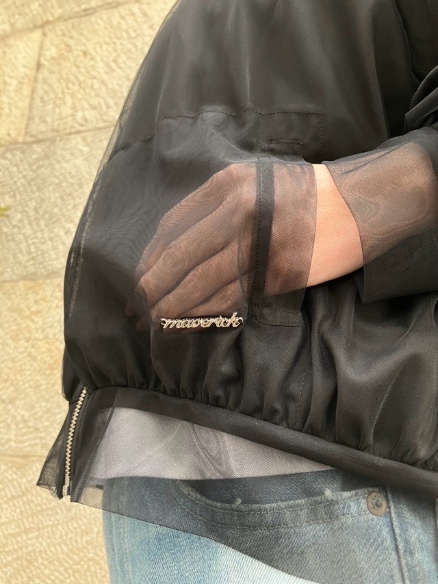 MAISON MAVERICK PRESENTS シアー重ね衿ライン入りブルゾン WHITE/NAVY/BLACK MM5097 メゾン マヴェリック プレゼンツ