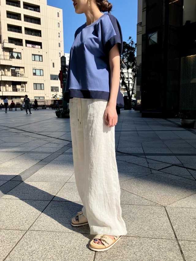 BEATINGHEART　ウエストゴム ヒモ付き ワイド パンツ   OFFWHITE (N0)/ BEIGE (M1B)  BP220L1  ビーティングハート