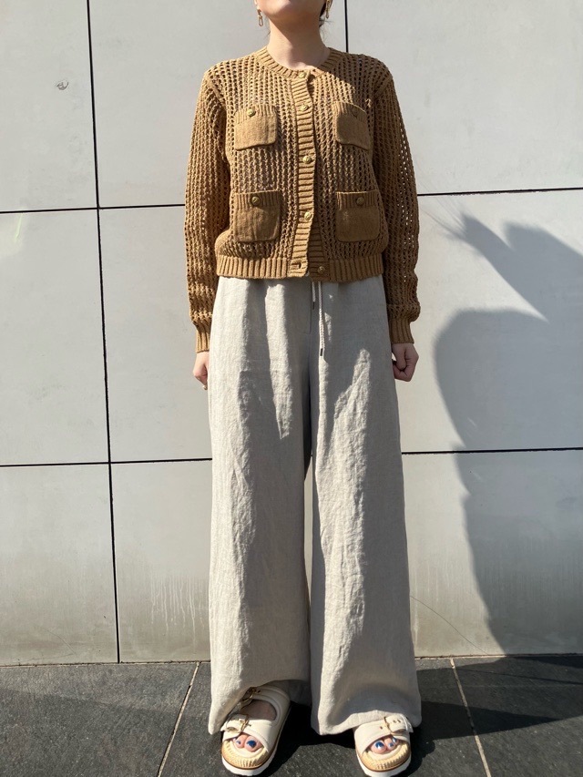 BEATINGHEART　ウエストゴム ヒモ付き ワイド パンツ   OFFWHITE (N0)/ BEIGE (M1B)  BP220L1  ビーティングハート