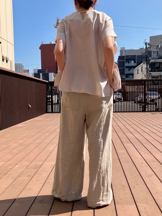 BEATINGHEART　ウエストゴム ヒモ付き ワイド パンツ   OFFWHITE (N0)/ BEIGE (M1B)  BP220L1  ビーティングハート