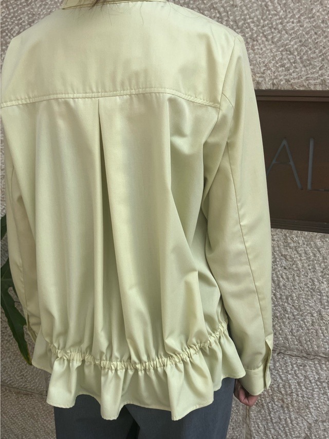 MARECHAL　TERRE　ZMT251BL029　マルシャルテル　バッグギャザーデザインシャツ　WHITE/SAX/LIME