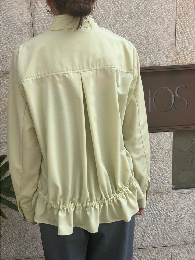 MARECHAL　TERRE　ZMT251BL029　マルシャルテル　バッグギャザーデザインシャツ　WHITE/SAX/LIME