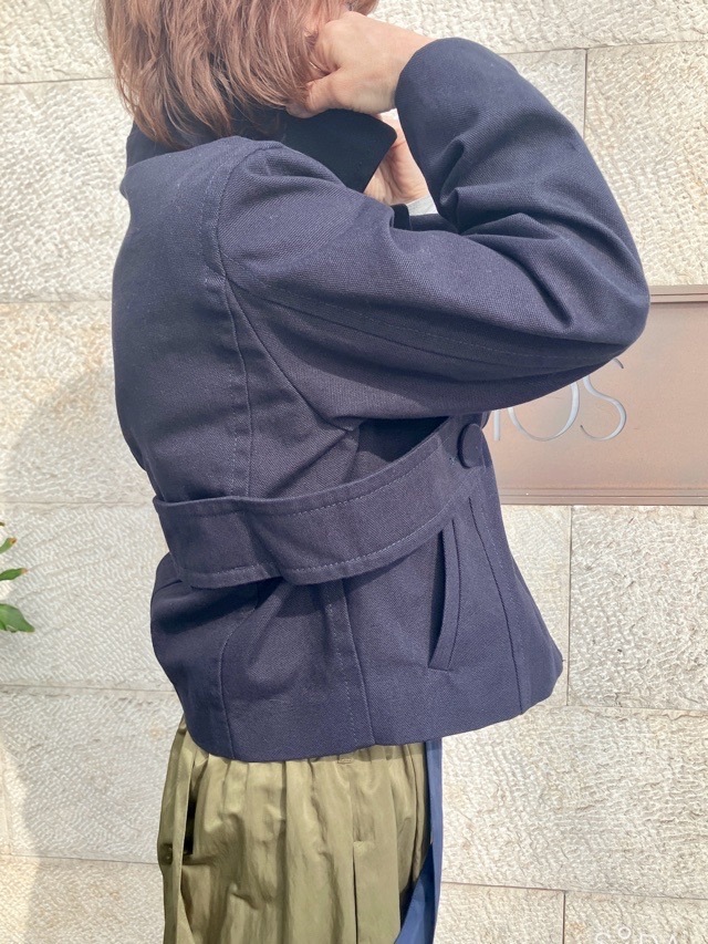 N°21　クルミボタン 両脇 ベルト付き デニムジャケット　26S-O011-0212　 NAVY (6128)   ヌメロヴェントゥーノ