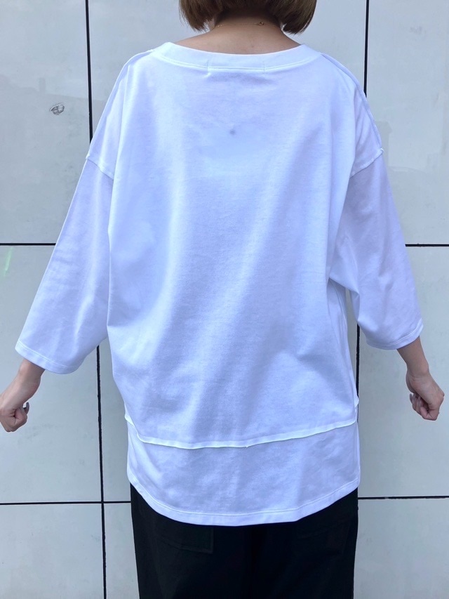 MAISON MAVERICK PRESENTS　 タイプライター ロゴ Ｔシャツ　MＭ5068　WHITE/BLACK  メゾン マヴェリック プレゼンツ