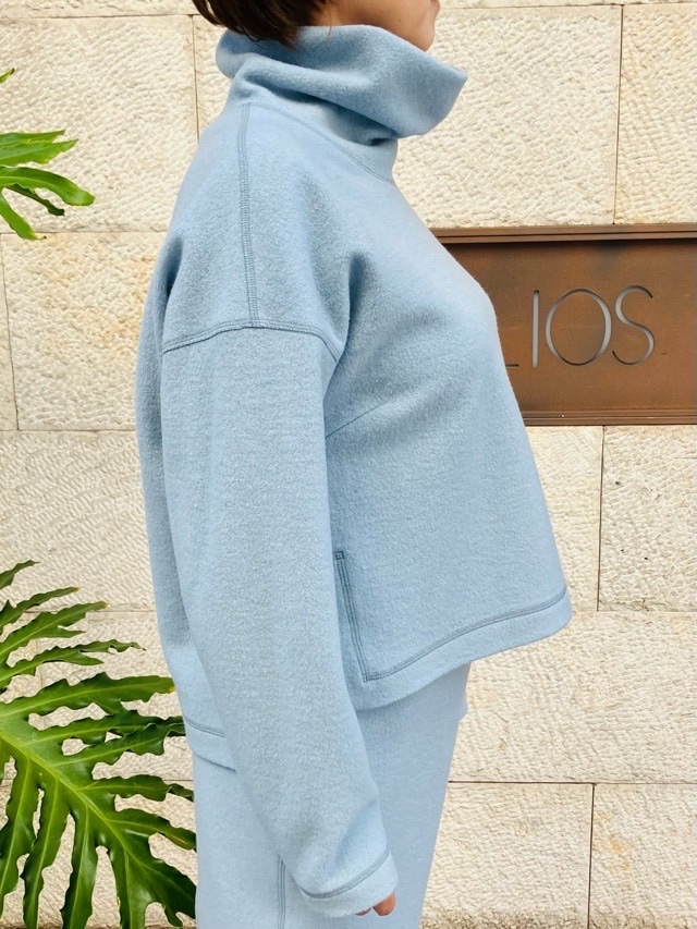 BEATINGHEART　ビーティングハート　圧縮ウールジャージプルオーバー　LIGHT GRAY/LIGHT BLUE　BB220K2