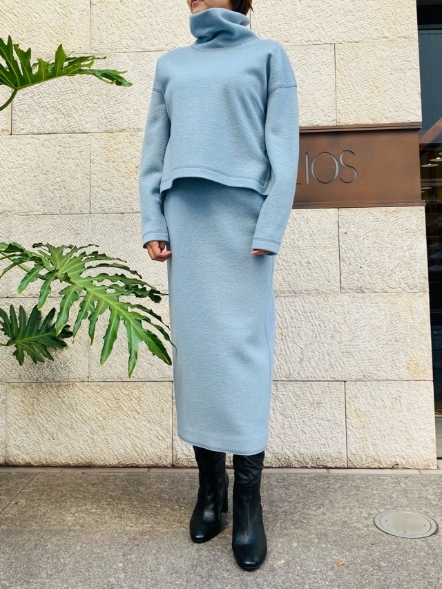 BEATINGHEART　ビーティングハート　圧縮ウールジャージプルオーバー　LIGHT GRAY/LIGHT BLUE　BB220K2