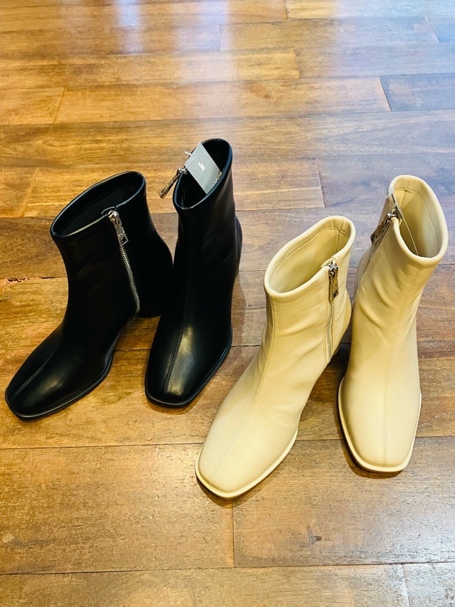 MAISON MAVERICK PRESENTS スクエアトゥセンタ-ラインブーツ MS2485 BLACK/BEIGE メゾン マヴェリック プレゼンツ