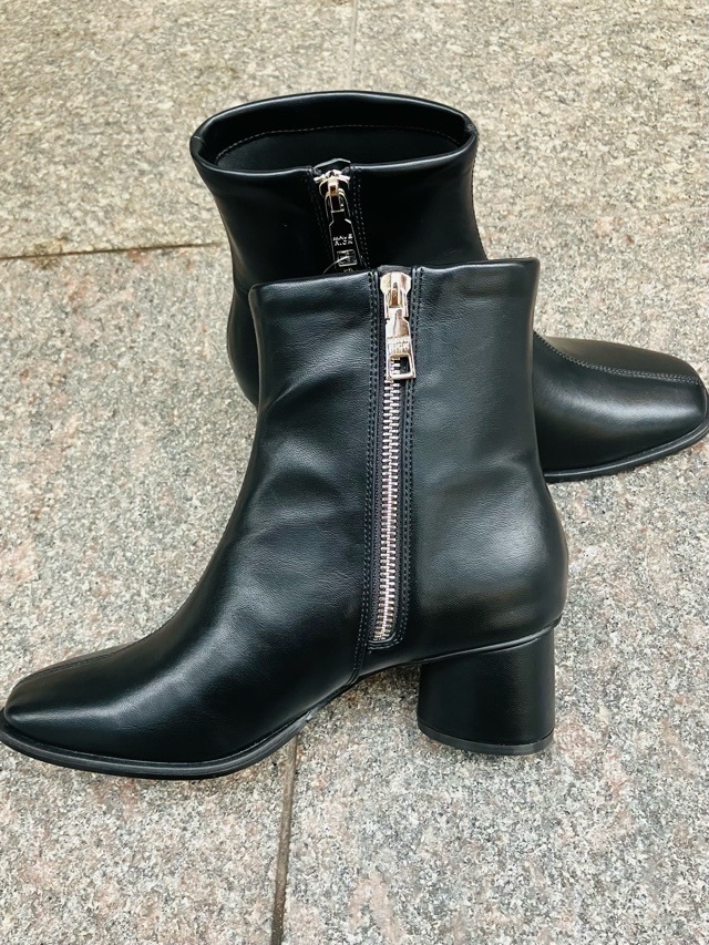 MAISON MAVERICK PRESENTS スクエアトゥセンタ-ラインブーツ MS2485 BLACK/BEIGE メゾン マヴェリック プレゼンツ