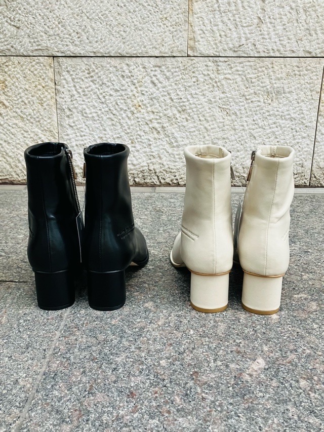 MAISON MAVERICK PRESENTS スクエアトゥセンタ-ラインブーツ MS2485 BLACK/BEIGE メゾン マヴェリック プレゼンツ