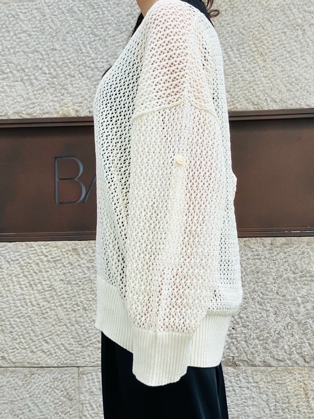 EZUMi ローゲージテニスセータ－　エズミ　YESS25KT04　BLACK/IVORY×BLACK