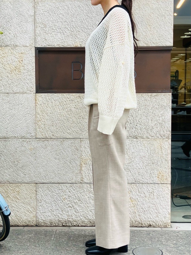 EZUMi ローゲージテニスセータ－　エズミ　YESS25KT04　BLACK/IVORY×BLACK