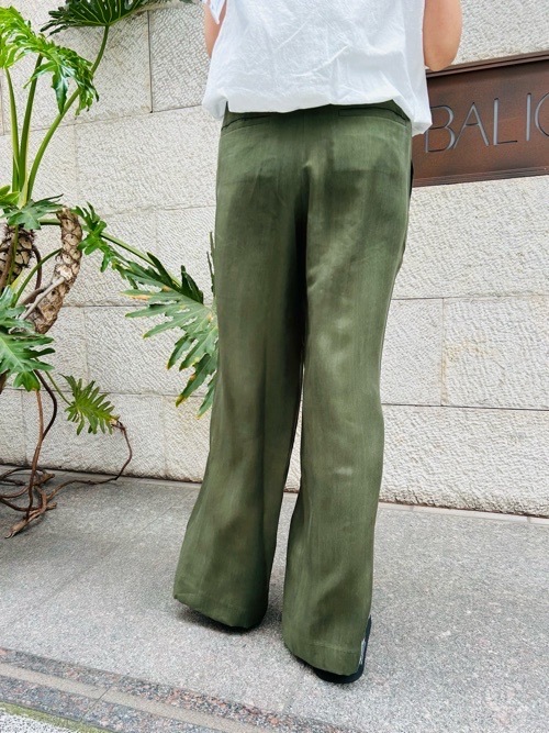 MAISON MAVERICK PRESENTS　 ダブル ロゴ ゴム ワイドパンツ　MM5032 BLACK/BEIGE/KHAKI  メゾン マヴェリック プレゼンツ