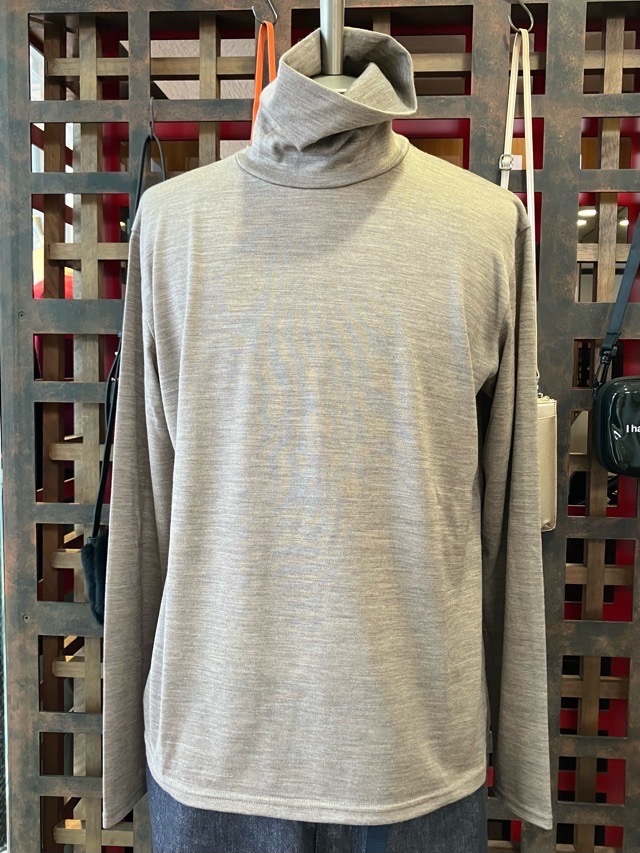 RAINMAKER KYOTO  レインメーカ京都　WASHABLE WOOL HIGHNECK プルオーバー　RM232-010　NAVY/BROWN　