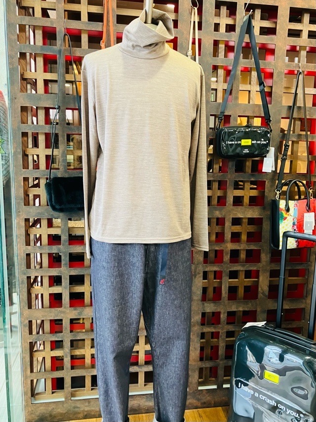 RAINMAKER KYOTO  レインメーカ京都　WASHABLE WOOL HIGHNECK プルオーバー　RM232-010　NAVY/BROWN　