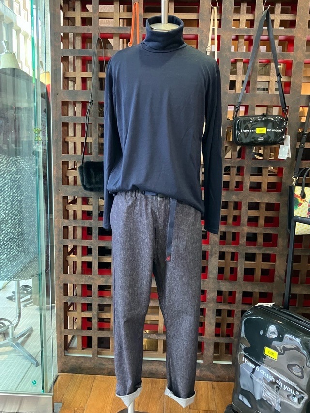 RAINMAKER KYOTO  レインメーカ京都　WASHABLE WOOL HIGHNECK プルオーバー　RM232-010　NAVY/BROWN　