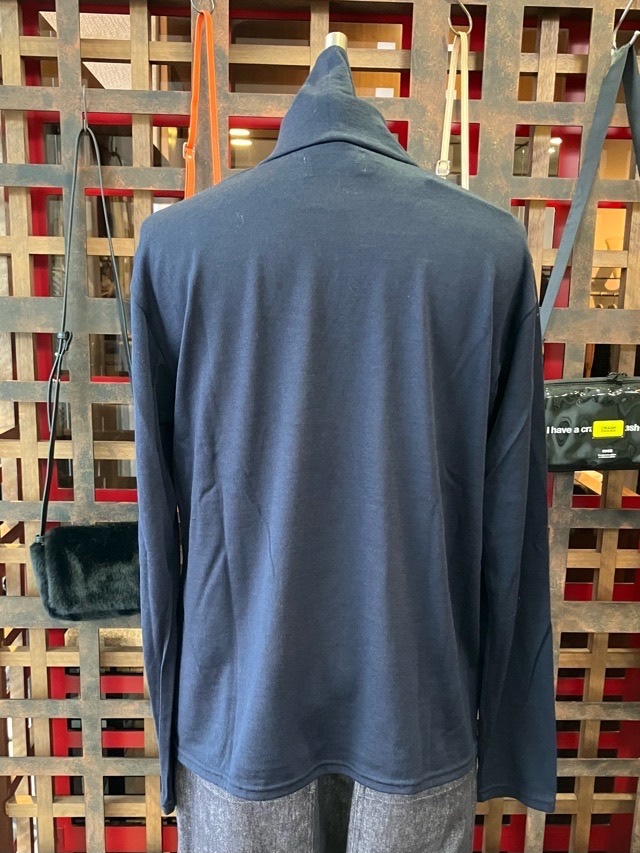 RAINMAKER KYOTO  レインメーカ京都　WASHABLE WOOL HIGHNECK プルオーバー　RM232-010　NAVY/BROWN　