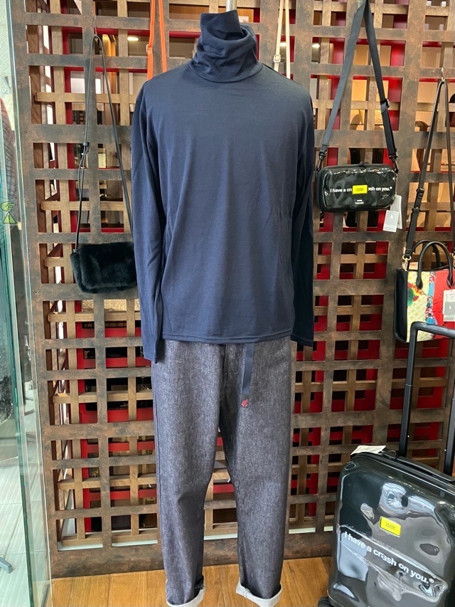 RAINMAKER KYOTO  レインメーカ京都　WASHABLE WOOL HIGHNECK プルオーバー　RM232-010　NAVY/BROWN　