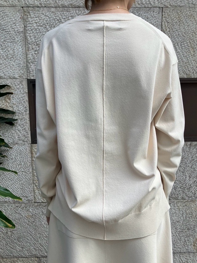 BEATING HEART ビーティングハート 　クルーネック サイドスリット プルオーバー　CRM/BK BK004K2