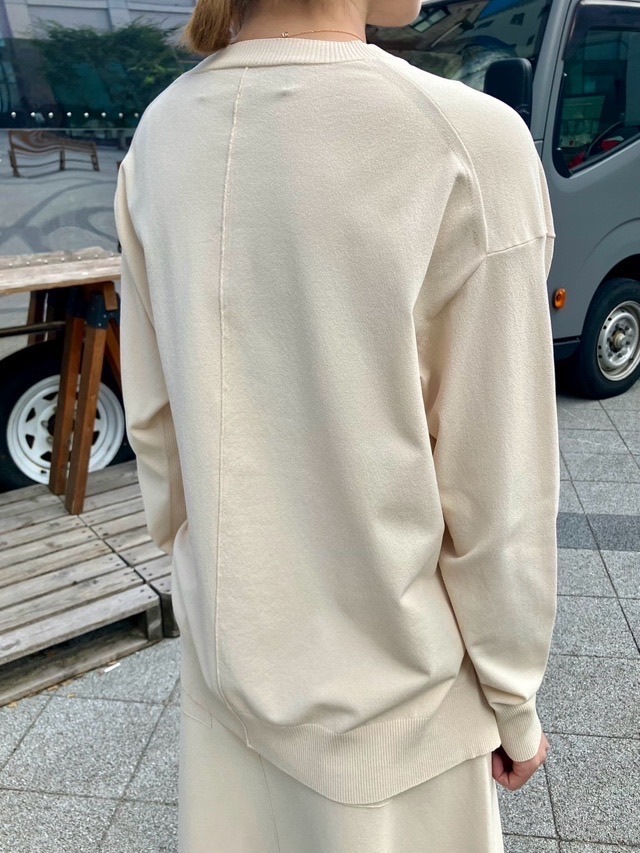 BEATING HEART ビーティングハート 　クルーネック サイドスリット プルオーバー　CRM/BK BK004K2