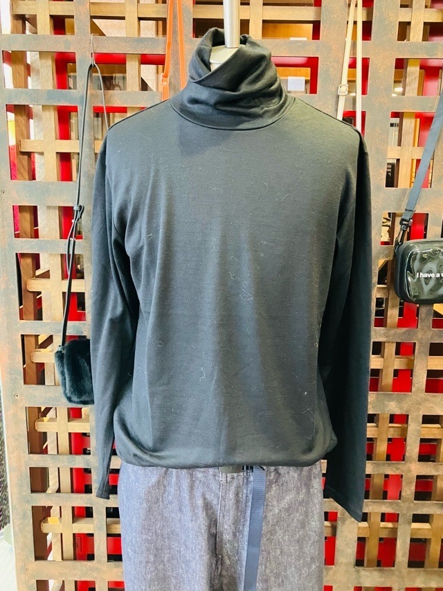 RAINMAKER KYOTO  レインメーカ京都　WASHABLE WOOL HIGHNECK プルオーバー　RM242-034　BLACK/OFF WHITE