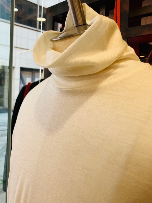 RAINMAKER KYOTO  レインメーカ京都　WASHABLE WOOL HIGHNECK プルオーバー　RM242-034　BLACK/OFF WHITE