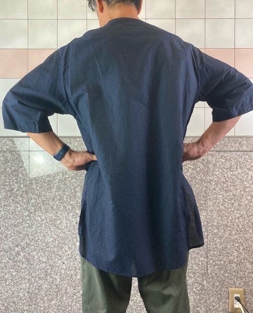 WhiteMountaineering SKIPPER COLLAR SHIRT メンズ スキッパー カラーシャツ BROWN/NAVY/IVORY WM2371113 ホワイトマウンテニアリング