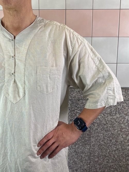 WhiteMountaineering SKIPPER COLLAR SHIRT メンズ スキッパー カラーシャツ BROWN/NAVY/IVORY WM2371113 ホワイトマウンテニアリング