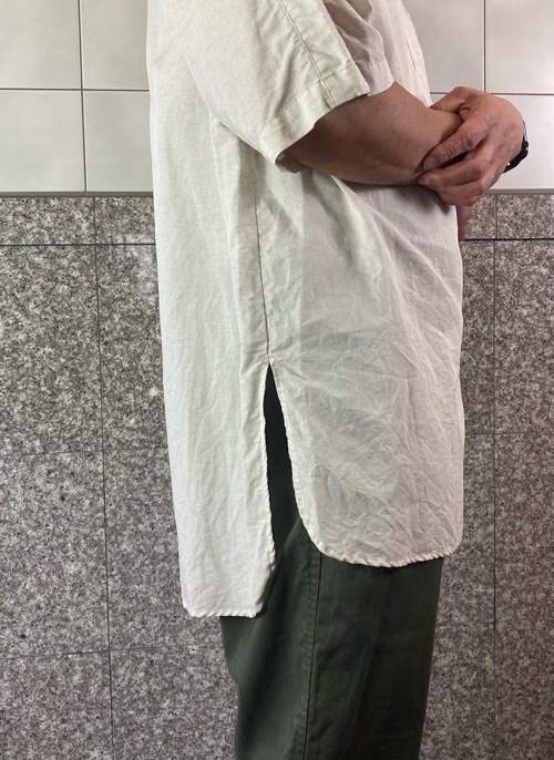 WhiteMountaineering SKIPPER COLLAR SHIRT メンズ スキッパー カラーシャツ BROWN/NAVY/IVORY WM2371113 ホワイトマウンテニアリング