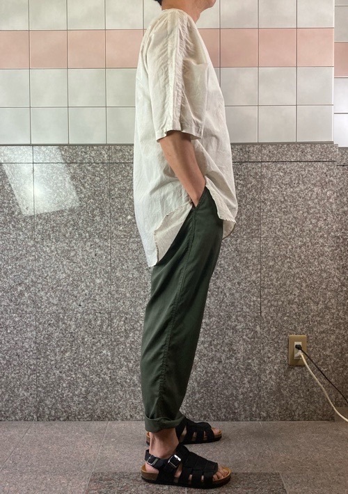 WhiteMountaineering SKIPPER COLLAR SHIRT メンズ スキッパー カラーシャツ BROWN/NAVY/IVORY WM2371113 ホワイトマウンテニアリング