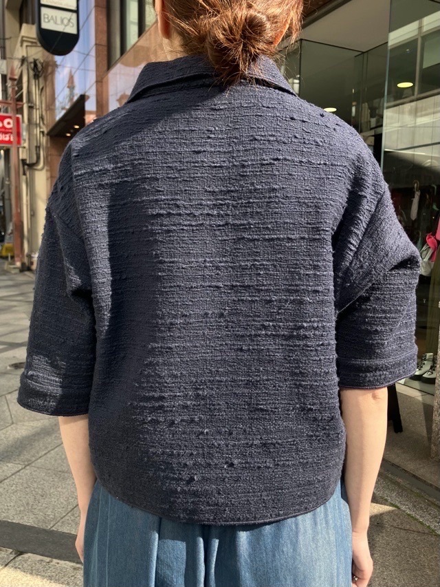 N°21　ヌメロヴェントゥーノ 26S-G081-0248  ネップツイードスッキパ－  NAVY / OFF WHITE   