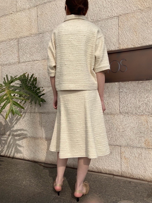 N°21　ヌメロヴェントゥーノ  26S-C071-0248  ネップツイード　スカート　 OFF WHITE  