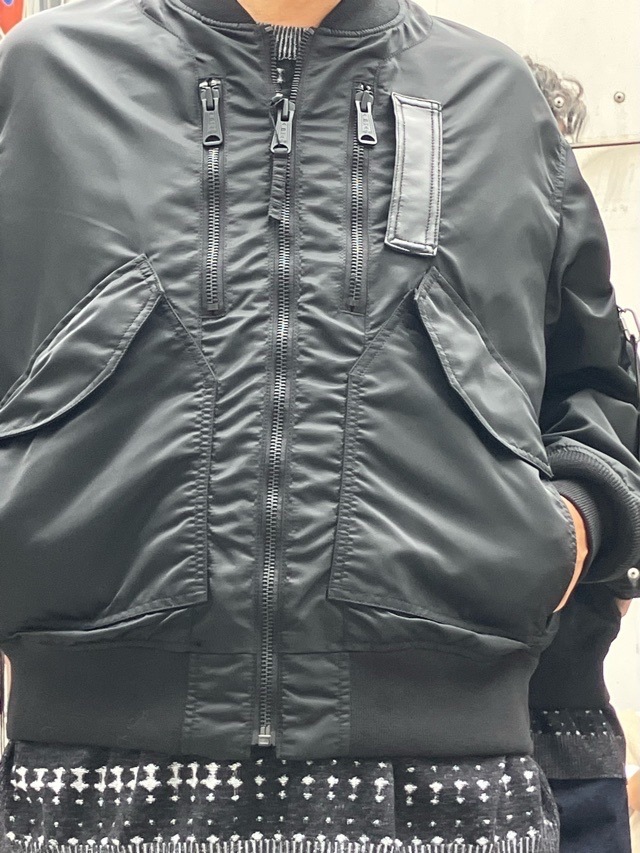 WhiteMountaineering　WM2573201　ALPHA INDUSTRIES コラボジャケット 　BLACK　　ホワイトマウンテニアリング