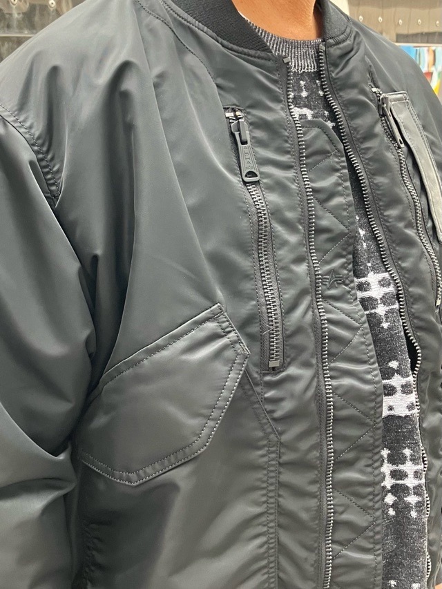 WhiteMountaineering　WM2573201　ALPHA INDUSTRIES コラボジャケット 　BLACK　　ホワイトマウンテニアリング