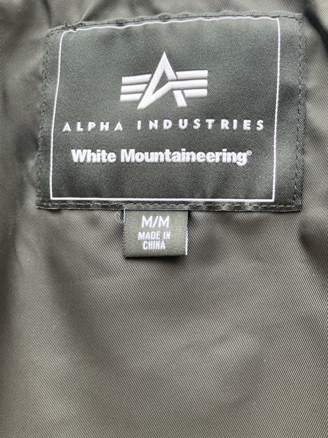WhiteMountaineering　WM2573201　ALPHA INDUSTRIES コラボジャケット 　BLACK　　ホワイトマウンテニアリング