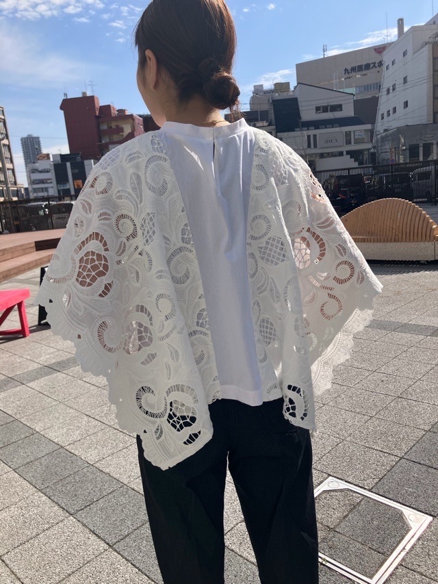 near.nippon　レーススリーブ Tブラウス　WHITE   325-26E   ニア-ニッポン