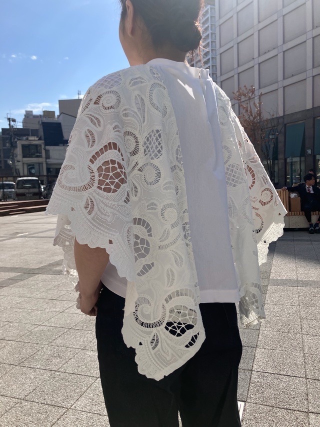 near.nippon　レーススリーブ Tブラウス　WHITE   325-26E   ニア-ニッポン