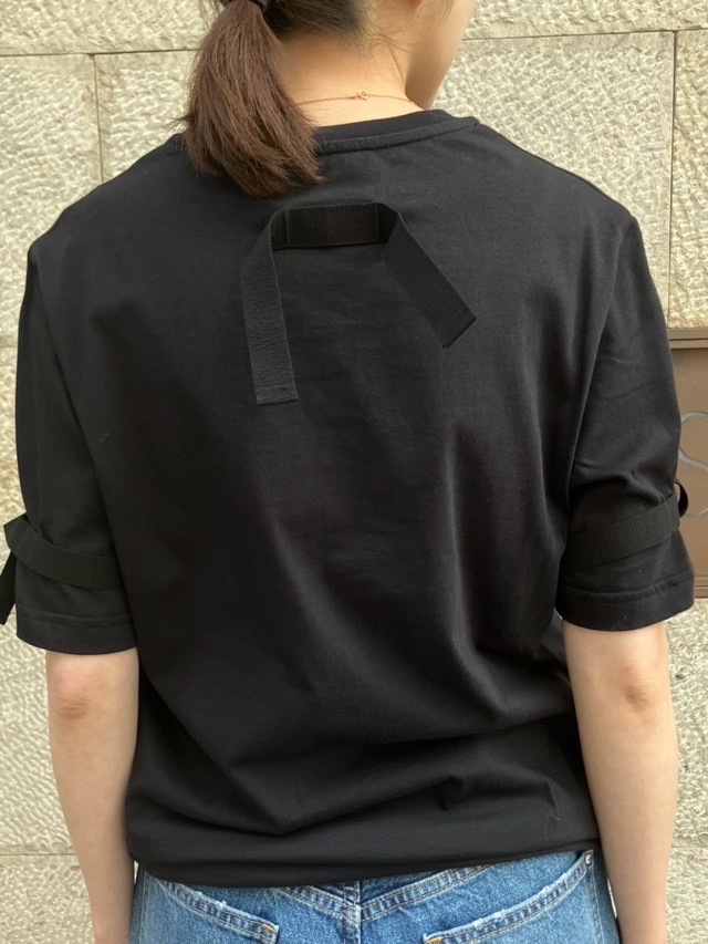 N°21　ヌメロヴェントゥーノ　BIGポケット付き Ｔシャツ 25SU-F021-4157  WHITE/BLACK