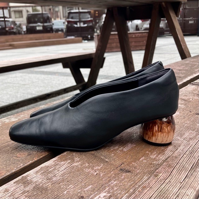 ALM. クリアウッドパンプス  AL110  BLACK 　アルム